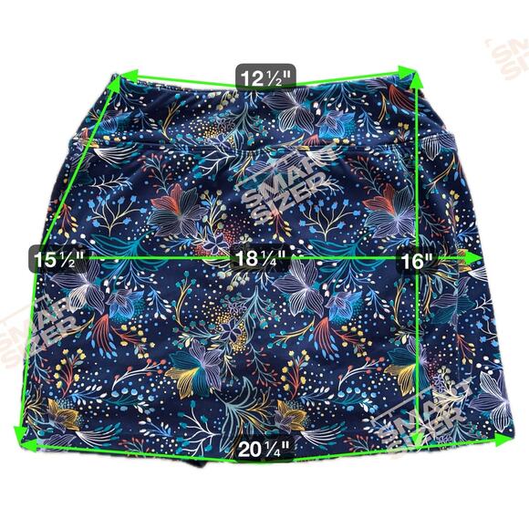 Title Nine Dream On Athletic Short Skort Skirt Outdoor Hiking Beach Flora 16" - Picture 8 of 10
